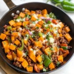 Southwestern Ground Beef Sweet Potato Skillet