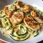 Zucchini Noodle Chicken Alfredo
