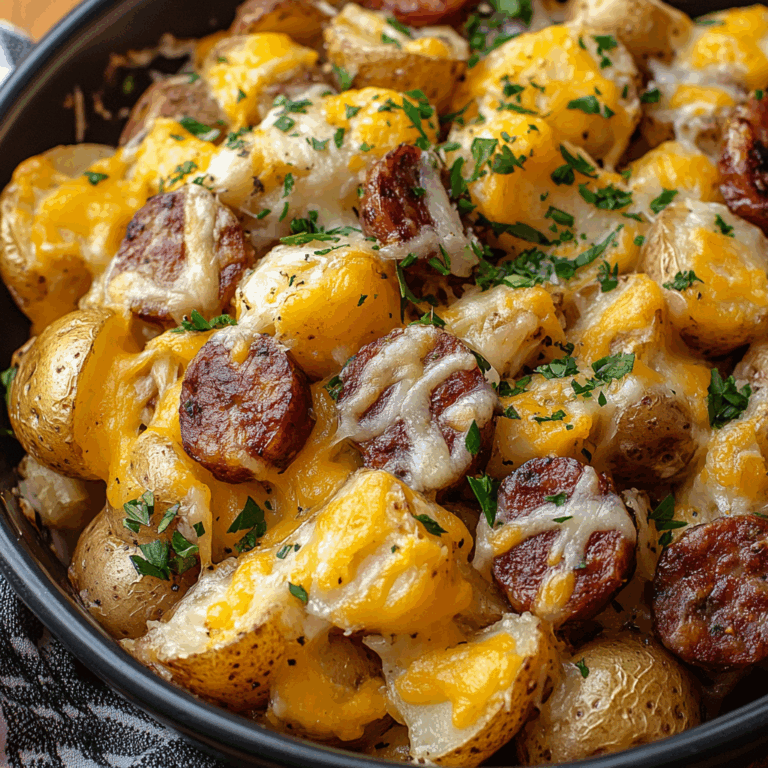 Cheesy Ranch Potatoes and Smoked Sausage