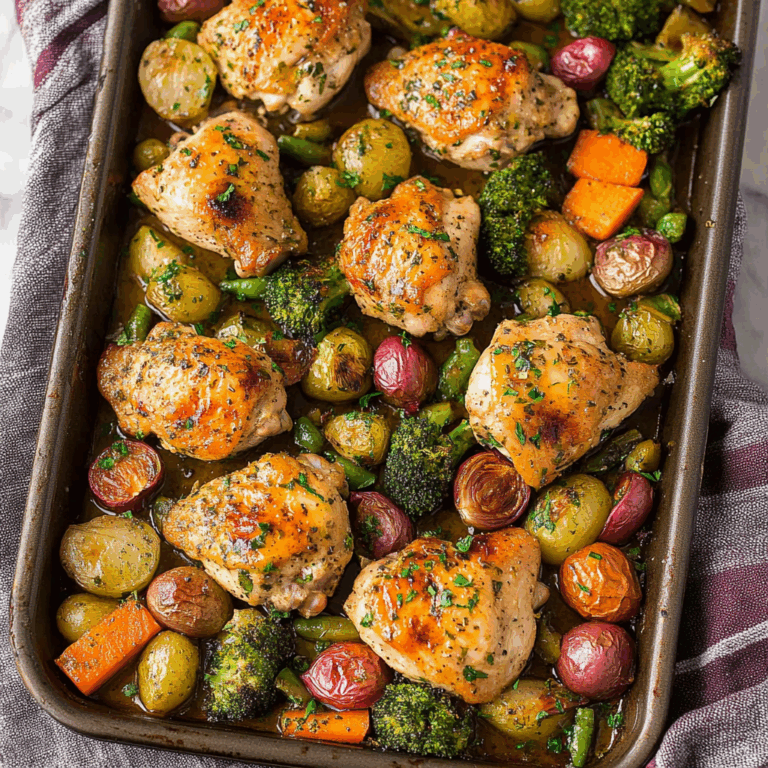 Sheet Pan Garlic Butter Chicken and Veggies