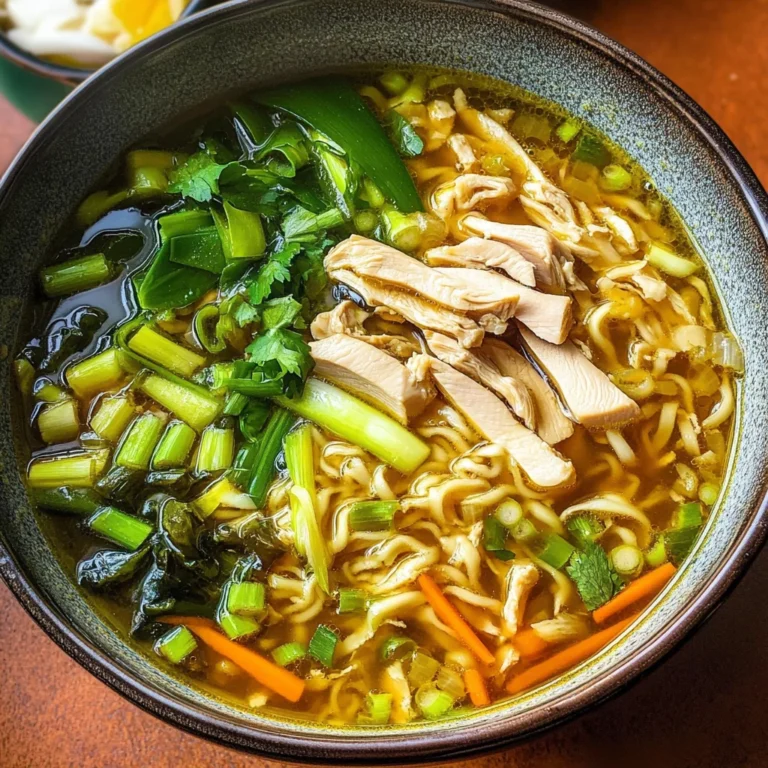 Aromatic Ginger Scallion Chicken Noodle Soup