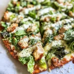 Chicken Crust Caesar Salad Pizza