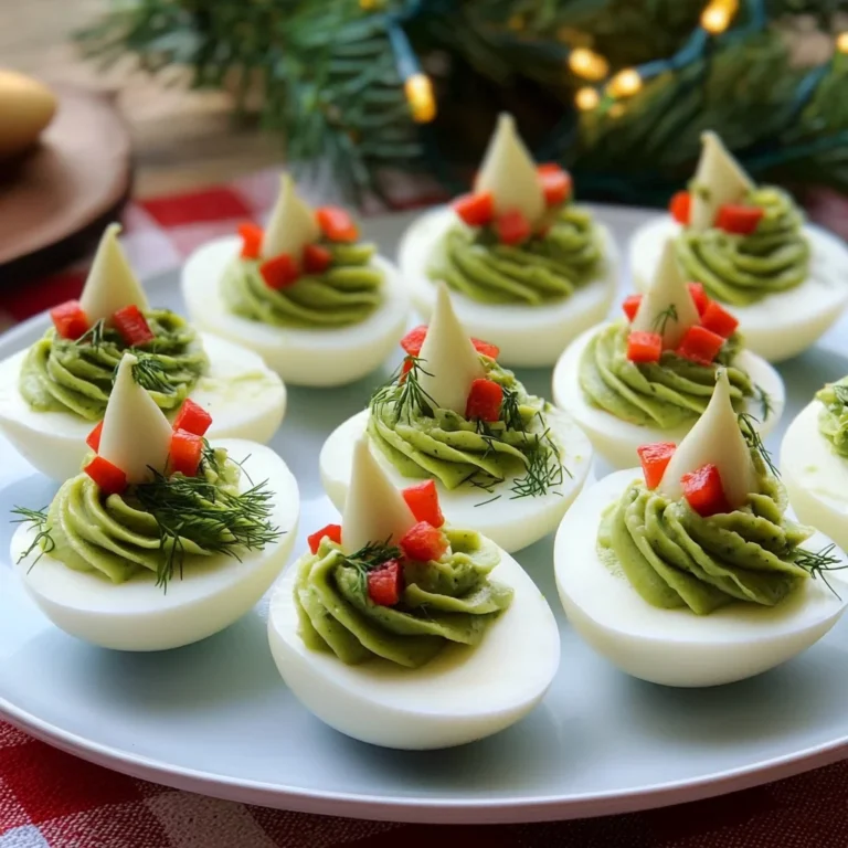 Christmas Tree Deviled Eggs