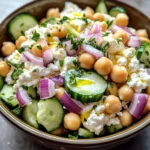 Cottage Cheese Chickpea Salad Bowl