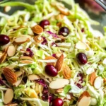 Cranberry Almond Slaw with Apple Cider Vinaigrette