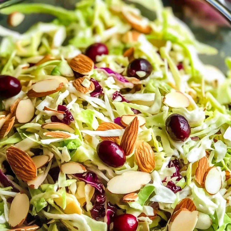 Cranberry Almond Slaw with Apple Cider Vinaigrette