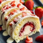Creative & Cute Strawberry Shortcake Sushi Roll Dessert Recipe
