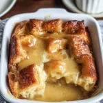 Custard Bread Pudding with Vanilla Sauce