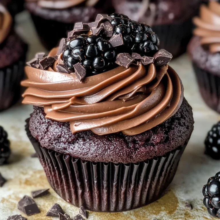 Dark Chocolate Blackberry Cupcakes: Indulge in a Decadent Dessert Delight