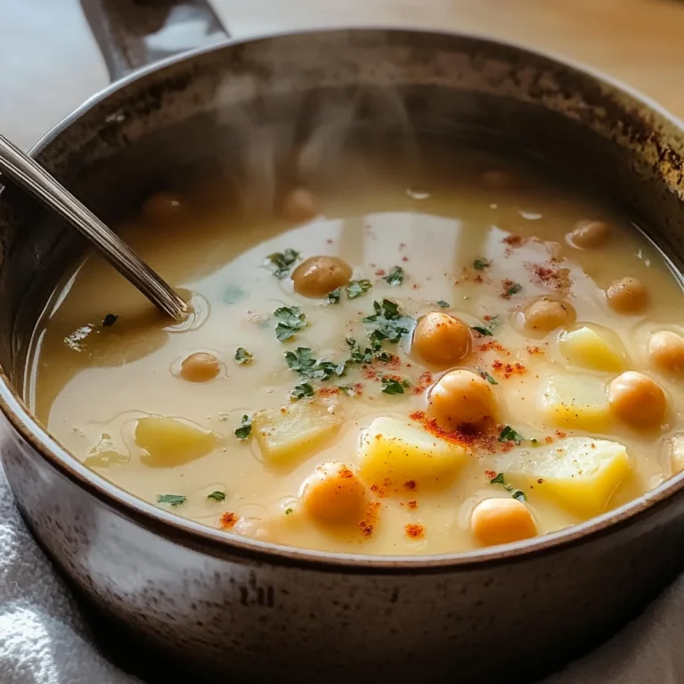Easy Garlic Chickpea Soup