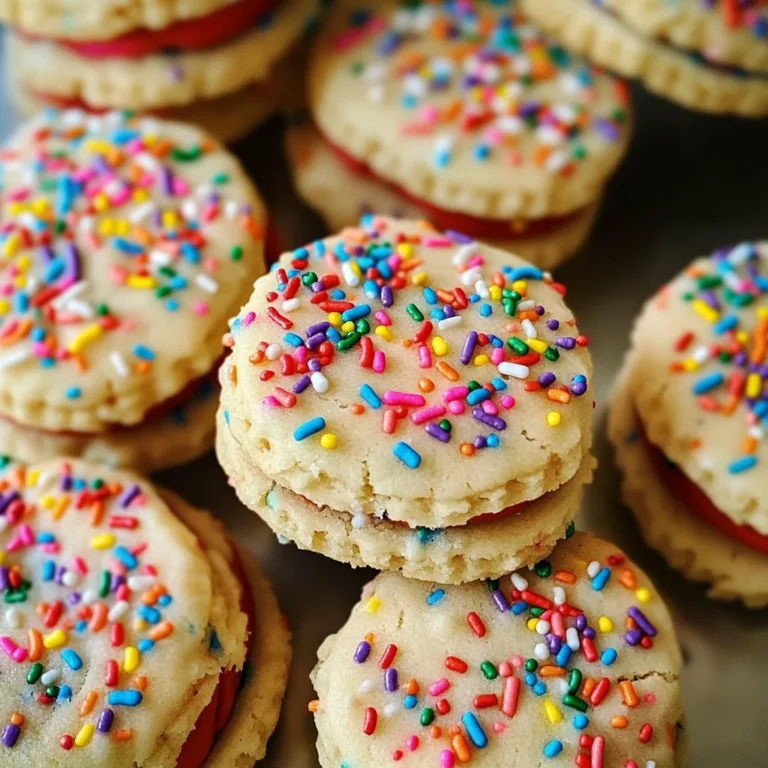 Funfetti Shortbread Sandwich Cookies with Frosting