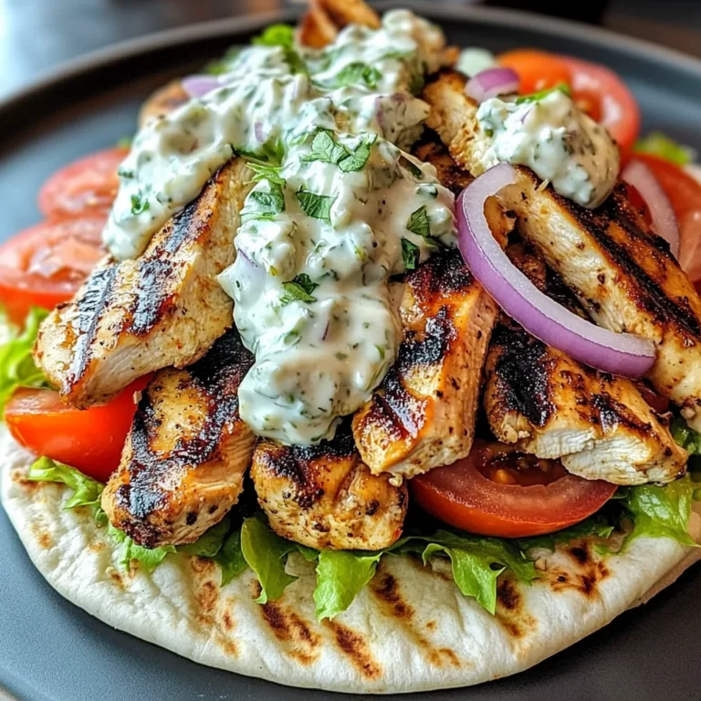 Greek Chicken Gyros with Lemon-Herb Marinade and Tzatziki