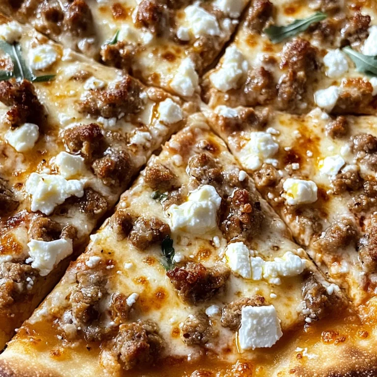 Hot Sausage Feta Honey Pizza
