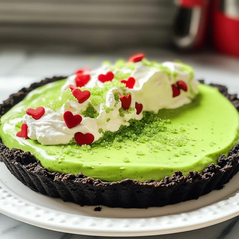 No Bake Grinch Pie