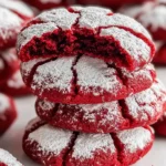 Red Velvet Crinkle Cookies