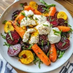 Roasted Beets and Carrots Salad with Burrata