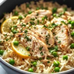 Slow Cooker Lemon Herb Chicken and Rice