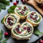 Tasty Christmas Cranberry Pinwheels