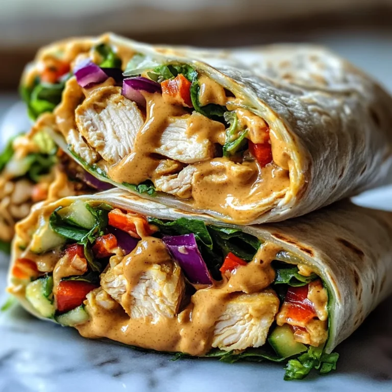Thai Peanut Chicken Wraps