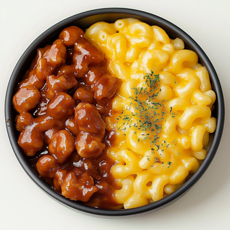 High Protein Honey BBQ Chicken Mac & Cheese