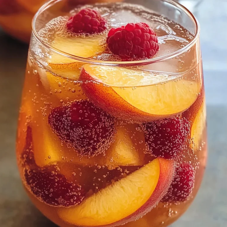 Chilled Peach Moscato Sangria