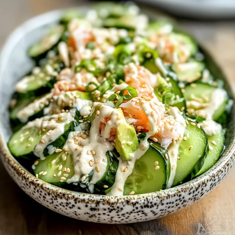 Easy California Roll Cucumber Salad