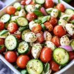 Fresh Cucumber Caprese Salad