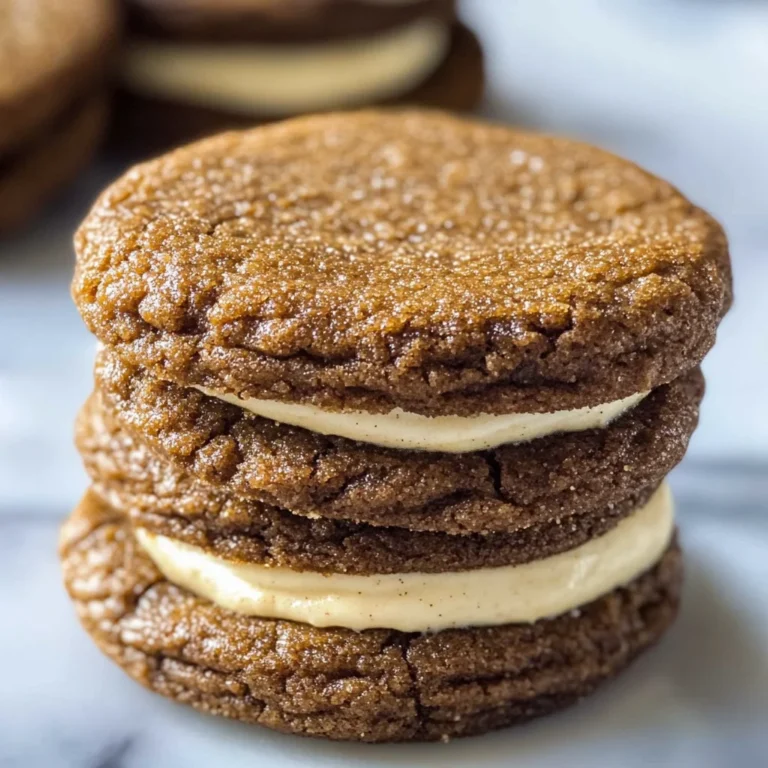 Ginger Molasses Sandwich Cookies with Eggnog Frostings