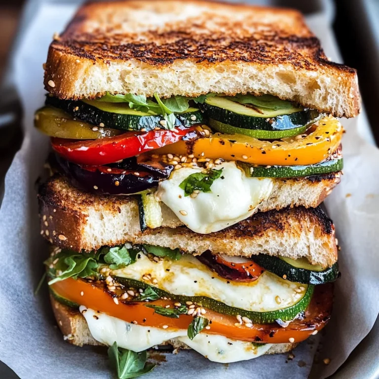 Grilled Veggie & Mozzarella Sandwiches