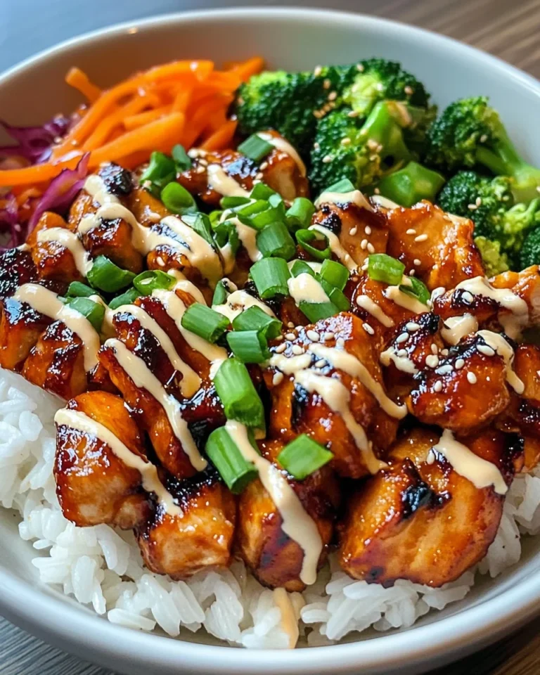 Korean BBQ Chicken Bowls with Gochujang Cream Sauce Awaits!