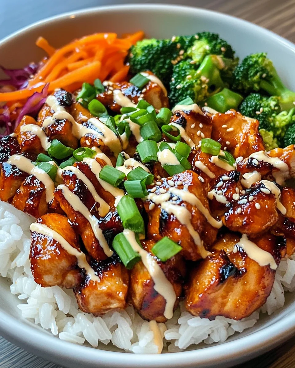 Korean BBQ Chicken Bowls with Gochujang Cream Sauce Awaits!