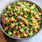 Lemon Quinoa and Chickpea Salad delights with flavor!