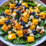 Mango Salad with Spinach and Blueberries