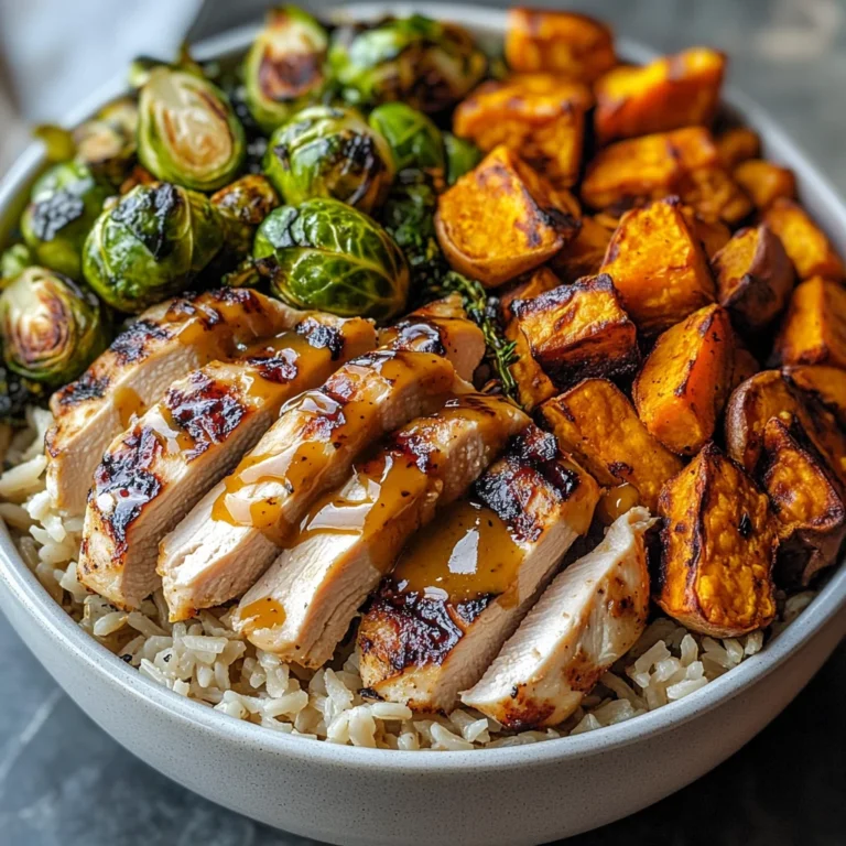 Maple Dijon Chicken & Roasted Sweet Potato Bowls
