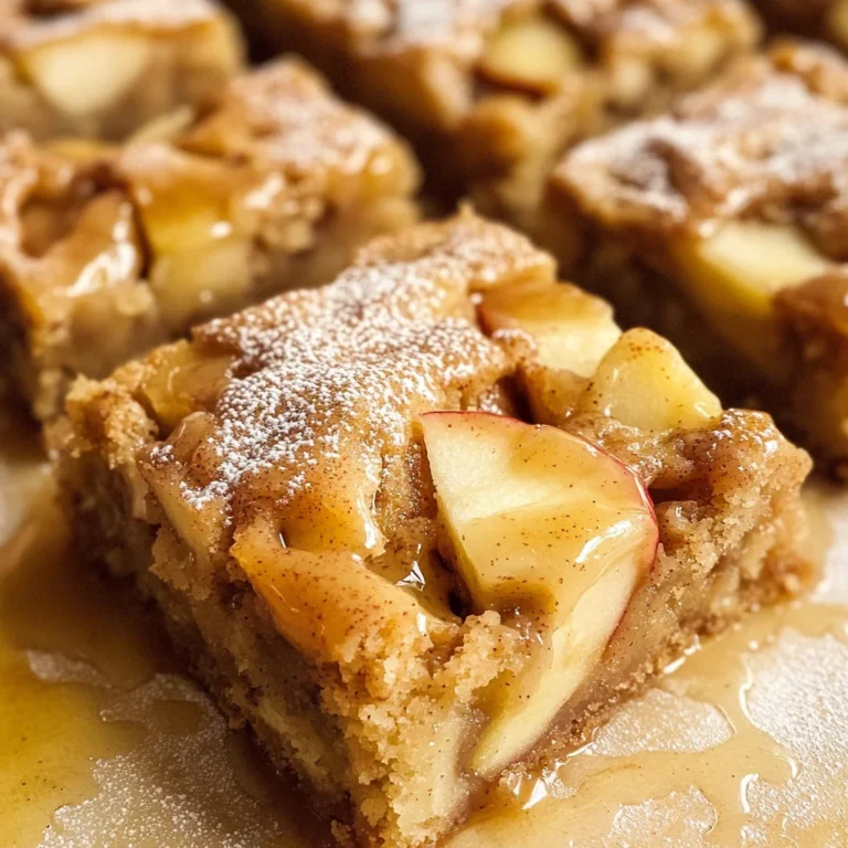 Maple Glazed Apple Blondies