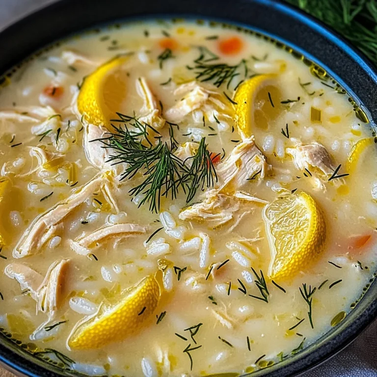 Mediterranean Lemon Chicken Soup: A Creamy, Comforting Bowl of Sunshine