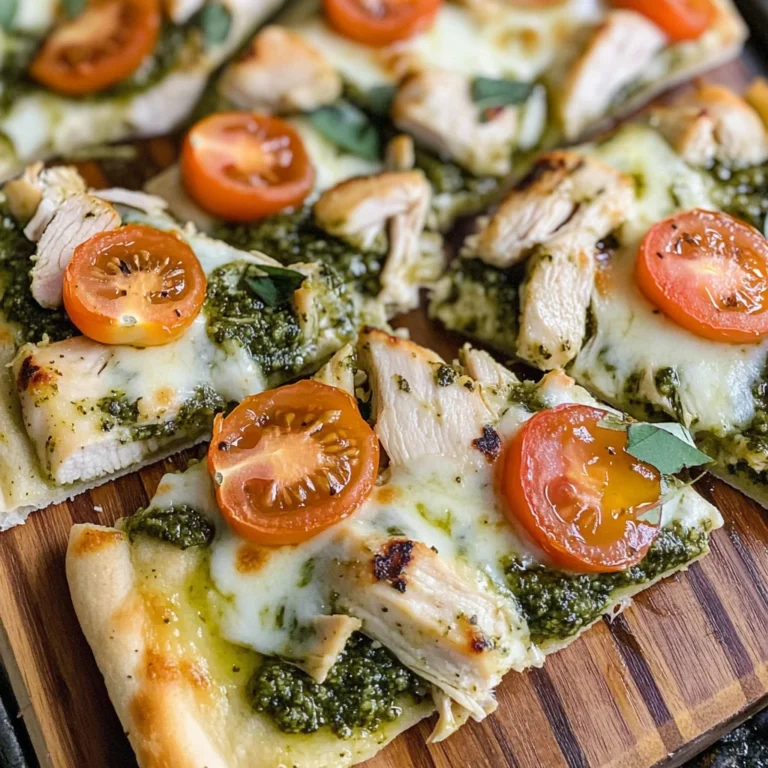 Pesto Chicken Flatbread: A Delicious and Easy Recipe for Dinner