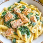 Quick Salmon & Spinach Pasta