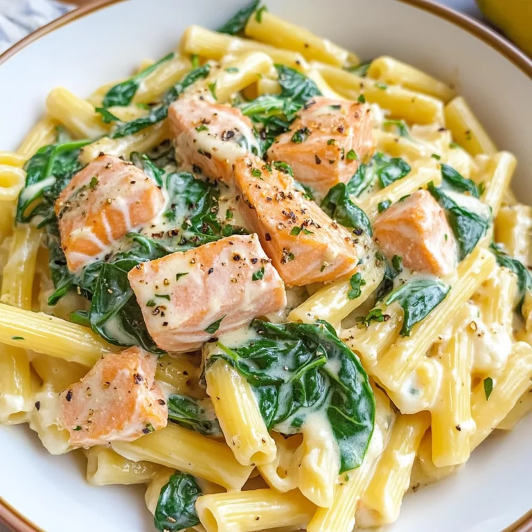 Quick Salmon & Spinach Pasta