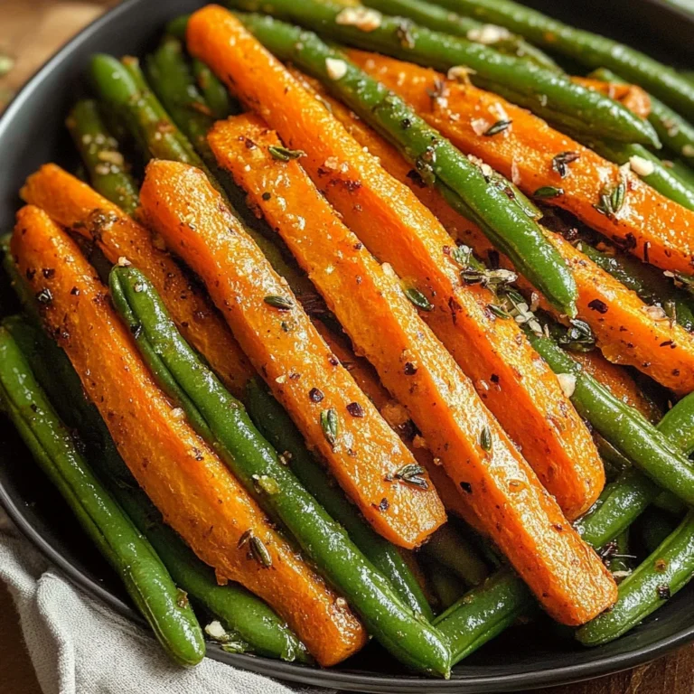 Roasted Carrots and Green Beans