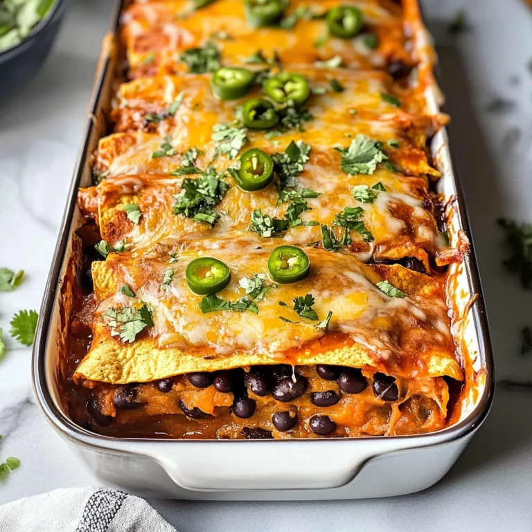 Sweet Potato and Black Bean Enchilada Casserole: A Hearty, Vegetarian Delight