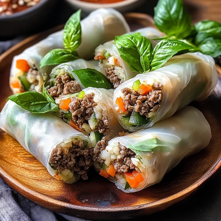 Thai Basil Beef Rolls – Fresh Thai Flavors in Every Bite