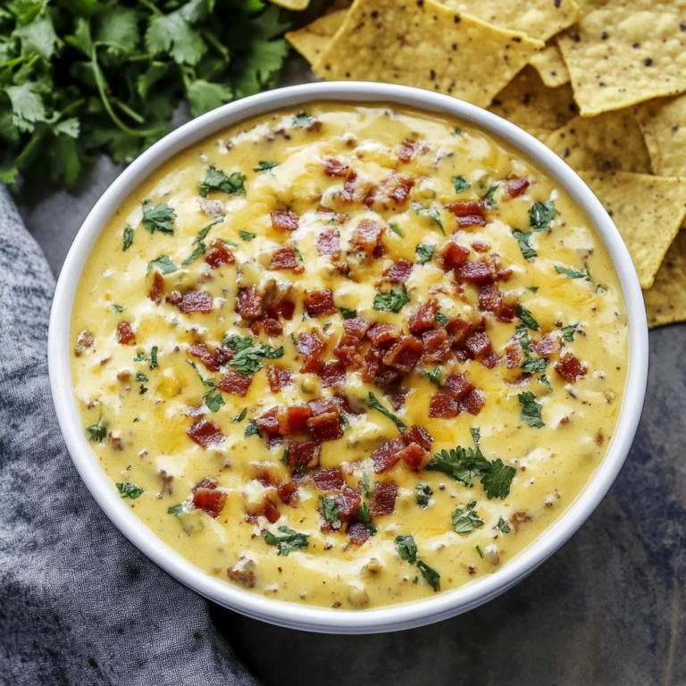 Sizzling  Turkey Bacon Cheeseburger Queso Dip
