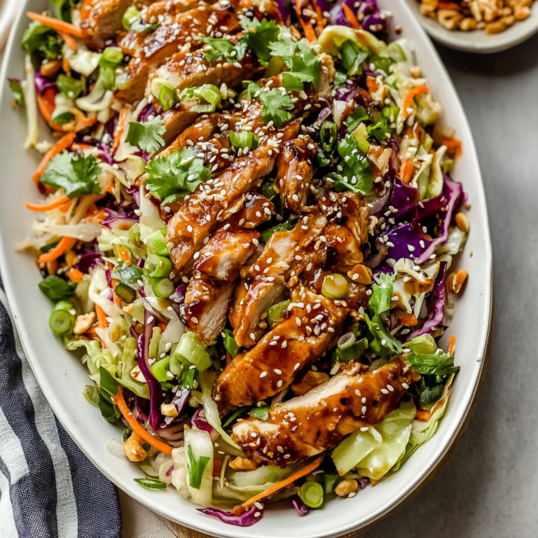 Sesame Chicken Cabbage Crunch Salad