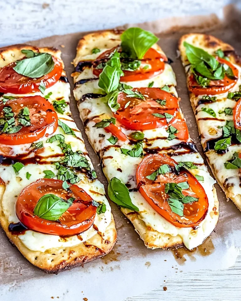 15 Minute Easy Margherita Flatbread Pizza