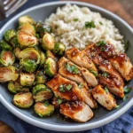 Air Fryer Sweet Chili Chicken and Brussels Sprouts