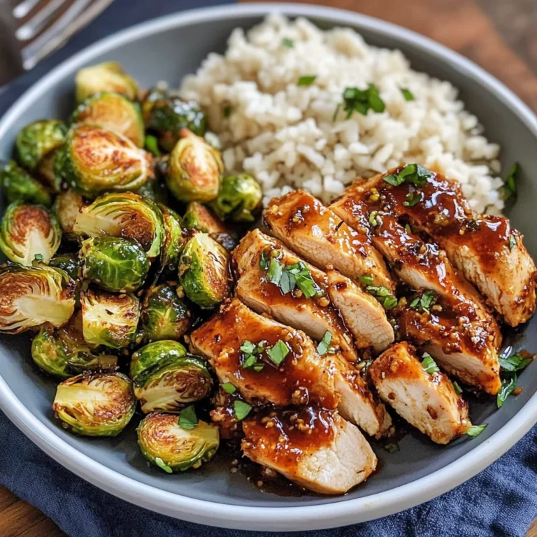 Air Fryer Sweet Chili Chicken and Brussels Sprouts