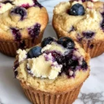 Blueberry Cream Cheese Protein Muffins