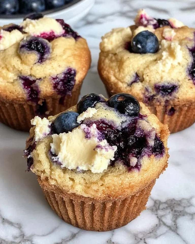 Blueberry Cream Cheese Protein Muffins