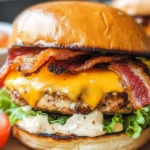 Cheddar Ranch Chicken Burgers